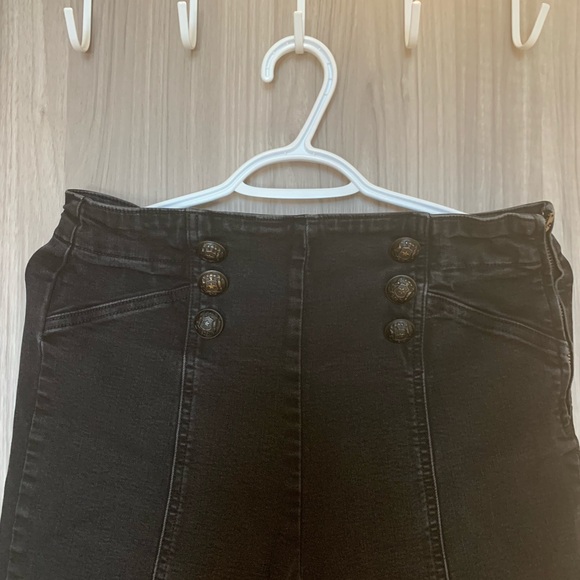 Forever 21 black jeans with 3-button design and side zipper US size 31 - Picture 2 of 5